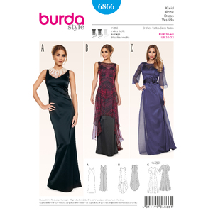 Burda B6866 burda style evening &amp; bridal wear Sewing Pattern Burda Sewing Pattern 6866