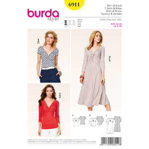 Burda B6911 Burda Style Dresses Sewing Pattern Burda Sewing Pattern 6911