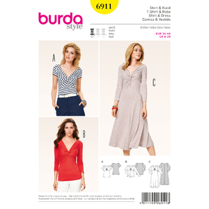 Burda B6911 Burda Style Dresses Sewing Pattern Burda Sewing Pattern 6911