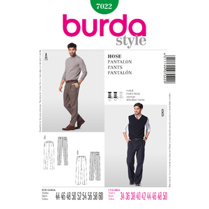 Burda B7022 Burda Style Trousers Sewing Pattern Burda Sewing Pattern 7022