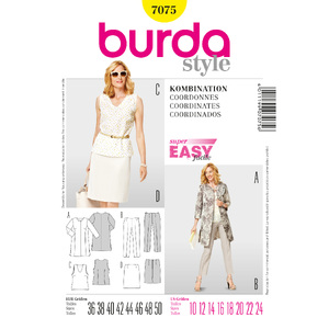 Burda B7075 Burda Style Coordinates Sewing Pattern Burda Sewing Pattern 7075