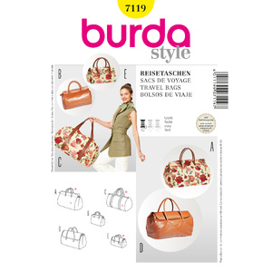 Burda Style B7119 Travel Bags Sewing Pattern Burda Sewing Pattern 7119