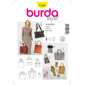 Burda B7158 Shopping Bag Sewing Pattern Burda Sewing Pattern 7158