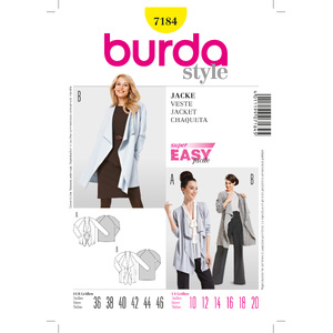 Burda Style B7184 Blouse Sewing Pattern Burda Sewing Pattern 7184
