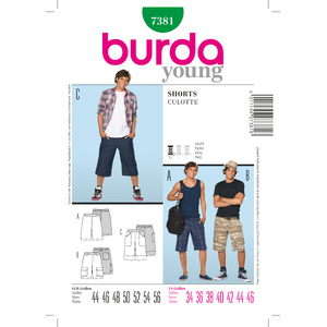 Burda B7381 Burda Style, Shorts Burda Sewing Pattern 7381