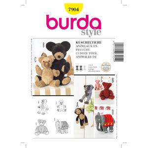 Burda B7904 Cuddly Toy Sewing Pattern Burda Sewing Pattern 7904