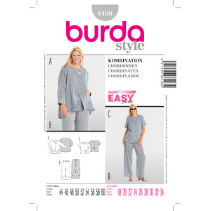 Burda B8108 Coordinates Sewing Pattern Burda Sewing Pattern 8108