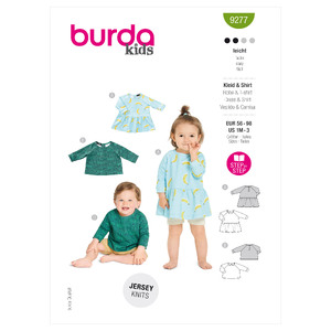 9277 BUR BABY DRESS Burda Sewing Pattern 9277