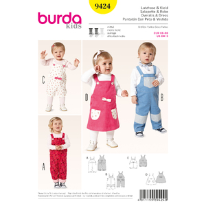 Burda Style B9424 Baby Sewing Pattern Burda Sewing Pattern 9424