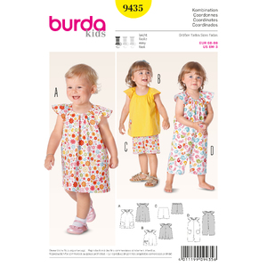 Burda B9435 Burda Style Baby Sewing Pattern Burda Sewing Pattern 9435