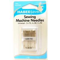 HabeeSavers Sewing Machine Needles, 10 Pack, Universal 70, 80, 90