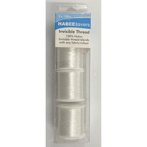 HabeeSavers Invisible Thread, 3 x 100m Spools
