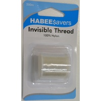 HabeeSavers Invisible Thread, Clear, 200m, 100% Nylon, Habee$avers Value