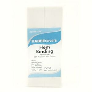 Habeesavers 12mm Bias Binding CREAM 3m pack