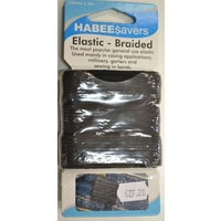 Habee$avers Elastic, Braided, 20mm x 3m, Habee Savers Value, Black