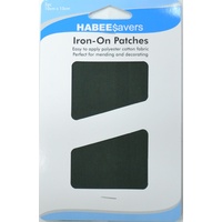 Habeesavers Iron-On Patches, BOTTLE GREEN, 2 Piece, 10cm x 15cm