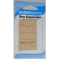 Habeesavers Bra Expander, 38mm Depth, 2 Hook NUDE, Eliminates Tightness