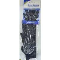 Habeesavers Dress Zippers Invisible Nylon Navy 6 Pack, Sizes 15, 18, 20, 25, 30 &amp; 35