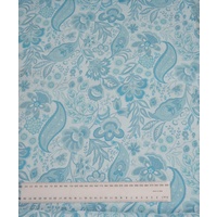 Clothworks Sophie Blue Cotton Fabric 112cm wide Y1043.29