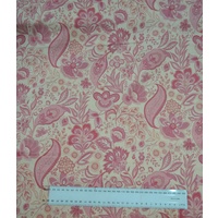 Cotton Fabric Per Metre, 110cm Wide Per, Sophie PEACH/PINK Y1043.42