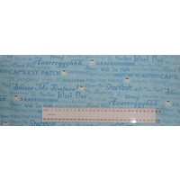 Cotton Fabric Per Metre, 110cm Wide, Shiver Me Timbers BLUE Y1058.32