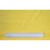 Clothworks Impressions Sprig Yellow 112cm Wide Cotton Fabric #Y1130.09