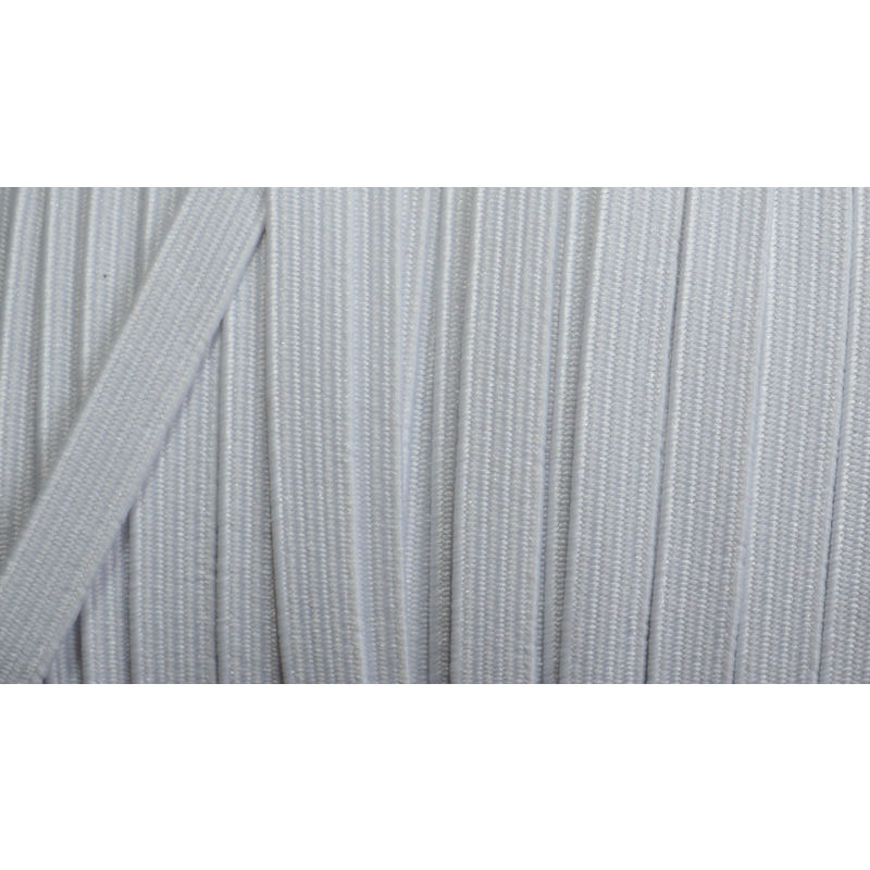 Premium Braided Elastic, 100% Polyester, 6mm, ULTRA WHITE FULL 150M ROLL