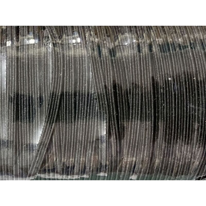 Birch 3mm Braided Elastic, BLACK PER METRE