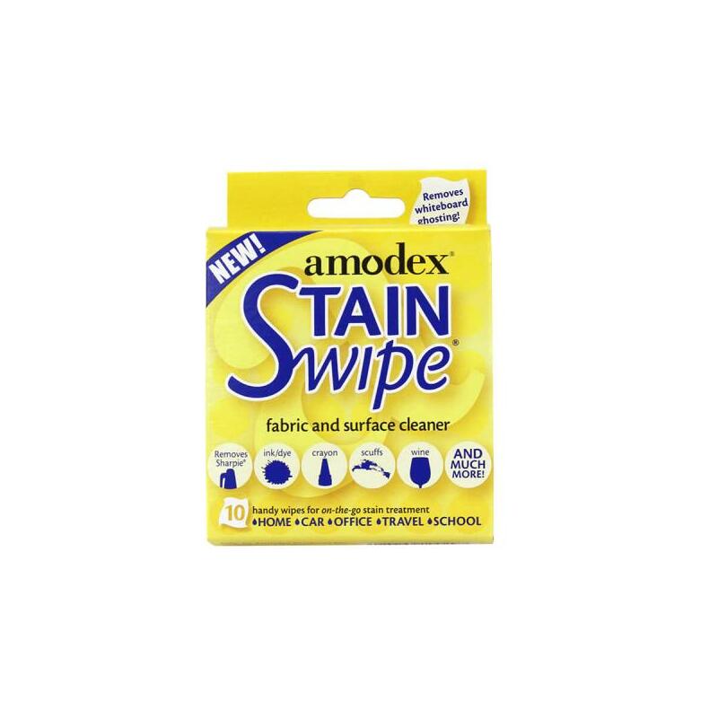 Amodex Stainwipes 10 Pack Fabric & Surface Cleaner & Ink & Stain Remover