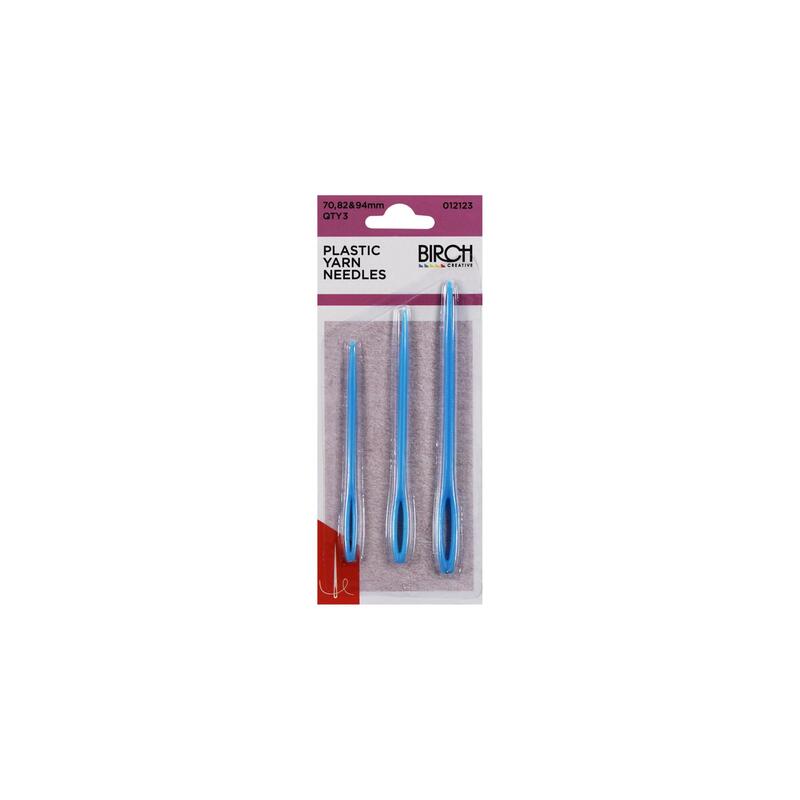 Plastic Yarn Needles, Pack of 3, 70mm, 82mm & 94mm by Birch Creative