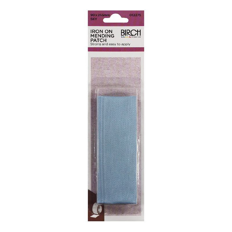 Birch SKY Iron-On Mending Patch Fabric 90mm x 255mm