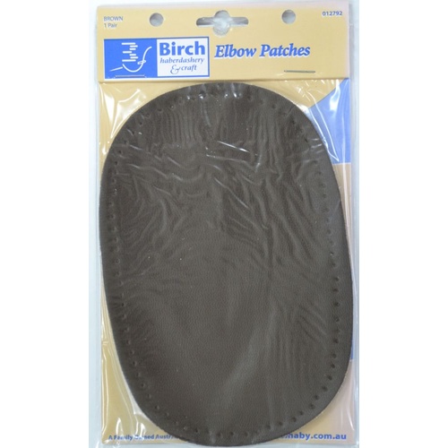 Protector Elbow Patch, BROWN, 1 Pair, Punched Holes Ready To Sew onto Garment