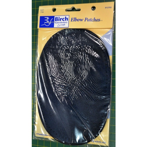 Protector Elbow Patch, NAVY, 1 Pair, Punched Holes Ready To Sew 155mm x 105mm