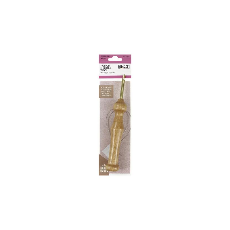 Birch Punch Needle Tool (4mm) with Wooden Handle 012918