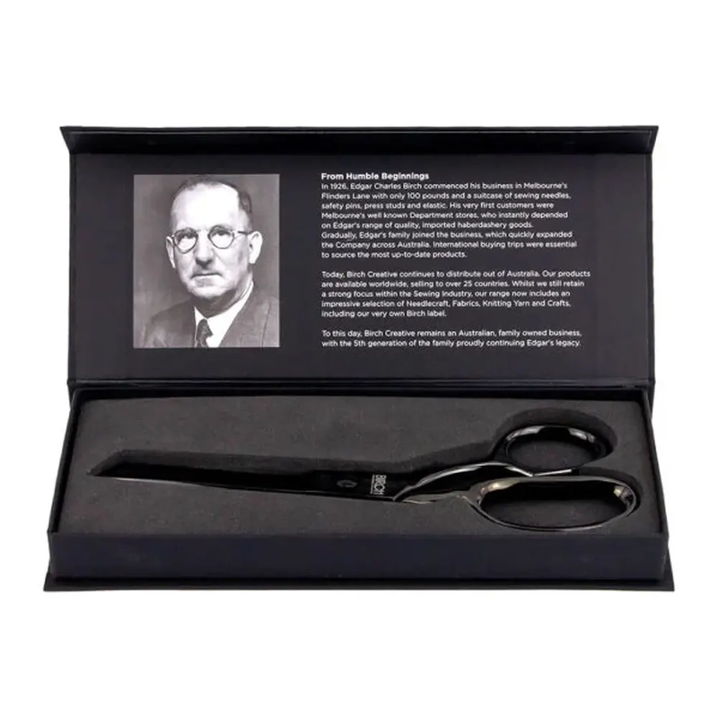 Birch Creative 100 Yr Celebration Forged Scissor Gift Box (Edgar) 8 Inch Bent