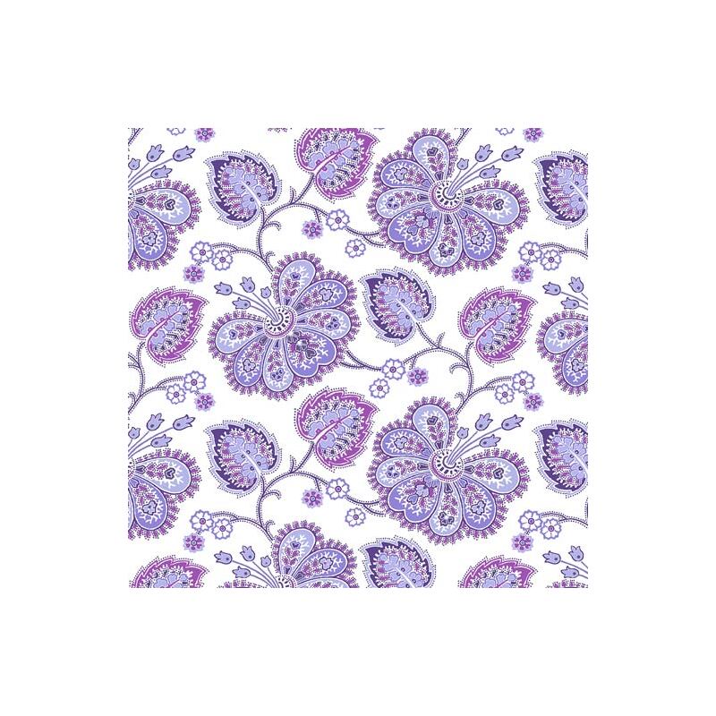 Lavender Fields, Violette Allover White, Cotton Fabric 110cm Wide (0183-3009)