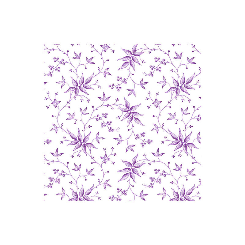 Lavender Fields, Elise Leaves Pink/White, Cotton Fabric 110cm Wide (0183-3421)