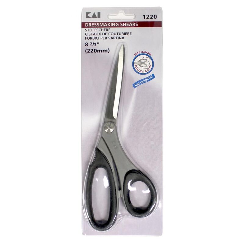 KAI Dressmaking Shears / Scissors Model 1220, 220mm (8 2/3") Soft Handle