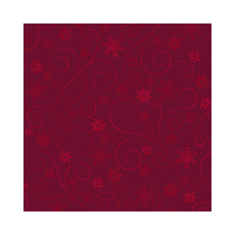 Winter Elegance Swirling Frost RED 110cm Wide Cotton Fabric (0190-3610)