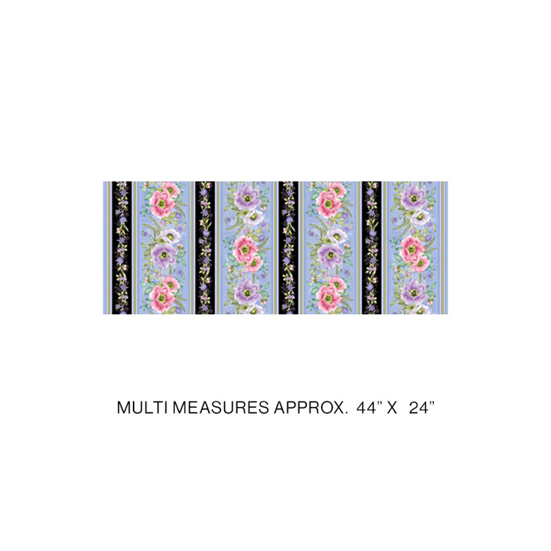 Spring Breeze, Stripe Multi, Cotton Fabric 110cm Wide (0202-8599)