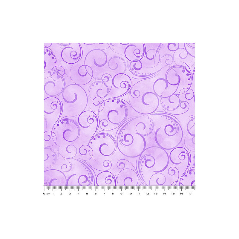 Spring Breeze, Breezy Scroll Lilac, Cotton Fabric 110cm Wide (0202-8706)