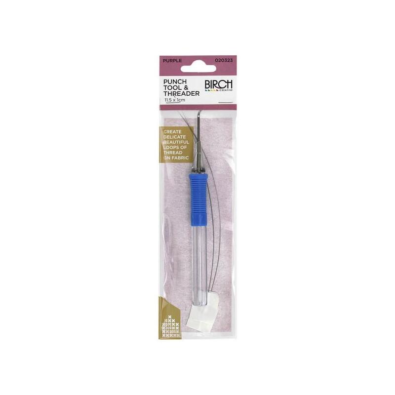 Birch Fine Thread Punch Tool & Threader, 11.5cm