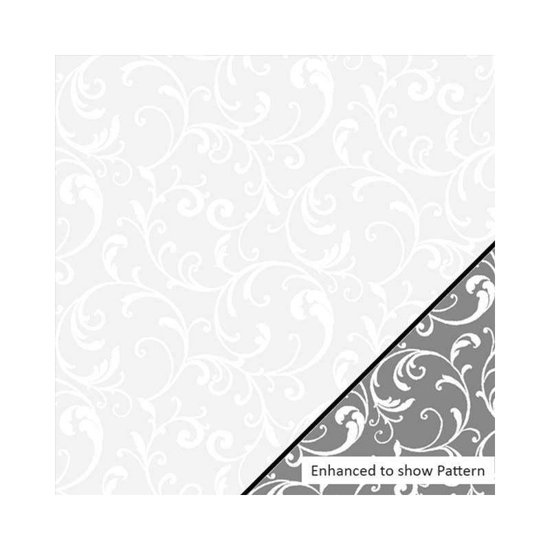 Night & Day 2 Classic Scroll White 110cm Wide Cotton Fabric 0206/0309