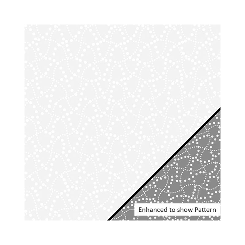 Night & Day 2 Dots Wave White 110cm Wide Cotton Fabric 0206/0509