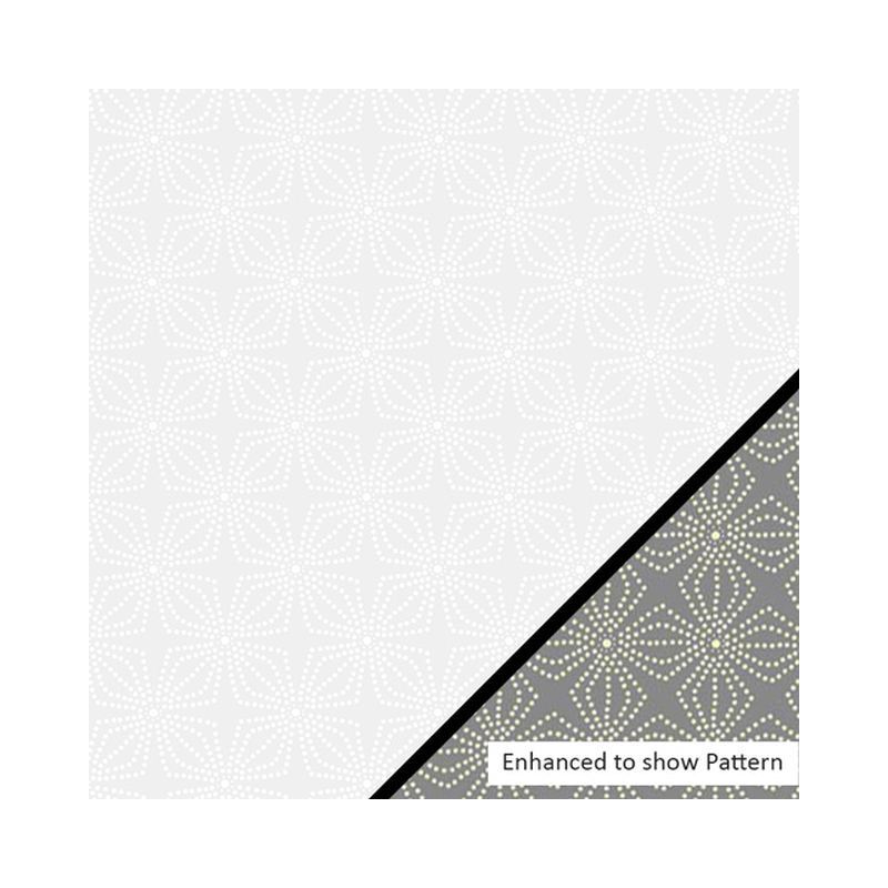 Night & Day 2 Geo Bloom White 110cm Wide Cotton Fabric 0206/0691