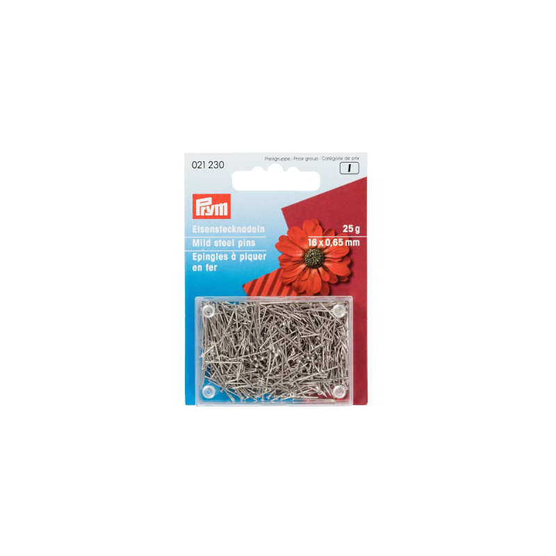 Craft Pins, 0.65 x 16mm, Silver-Coloured, 25g by Prym (021230)