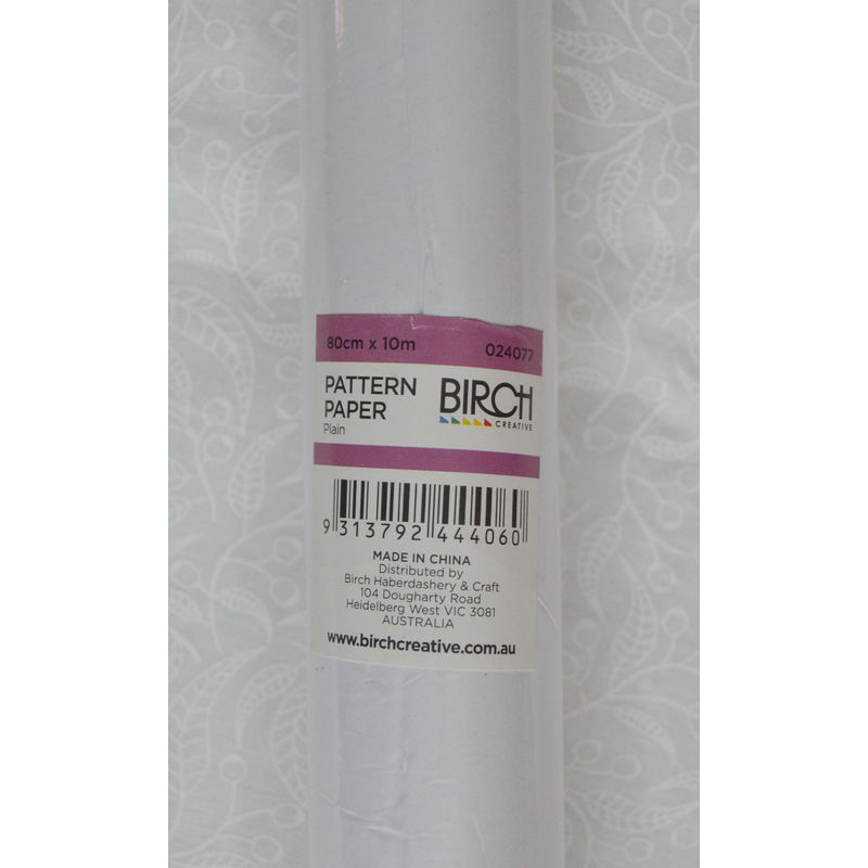 Birch Plain Pattern Paper, 80cm x 10m Roll, Pattern Tracing Paper