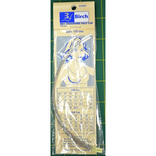 Bra Underwire, HALF CUP 19cm, 1 Pair, Under wire, bra Replacement, bra making