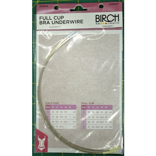 Bra Underwire, FULL CUP 23.5cm, 1 Pair, Under wire  for bra Replacement, bra making, evening dress etc, Birch Quality