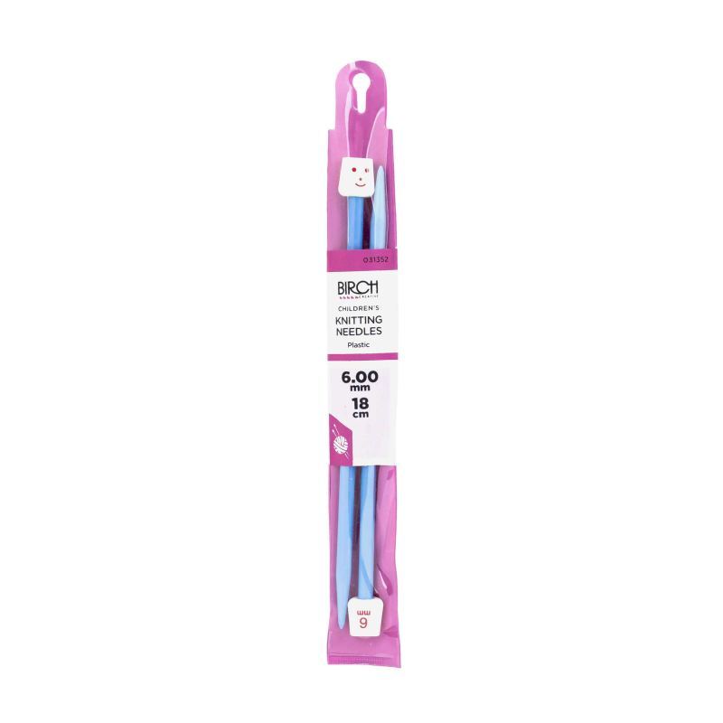 Birch 18cm x 6.00mm Childrens Knitting Needles